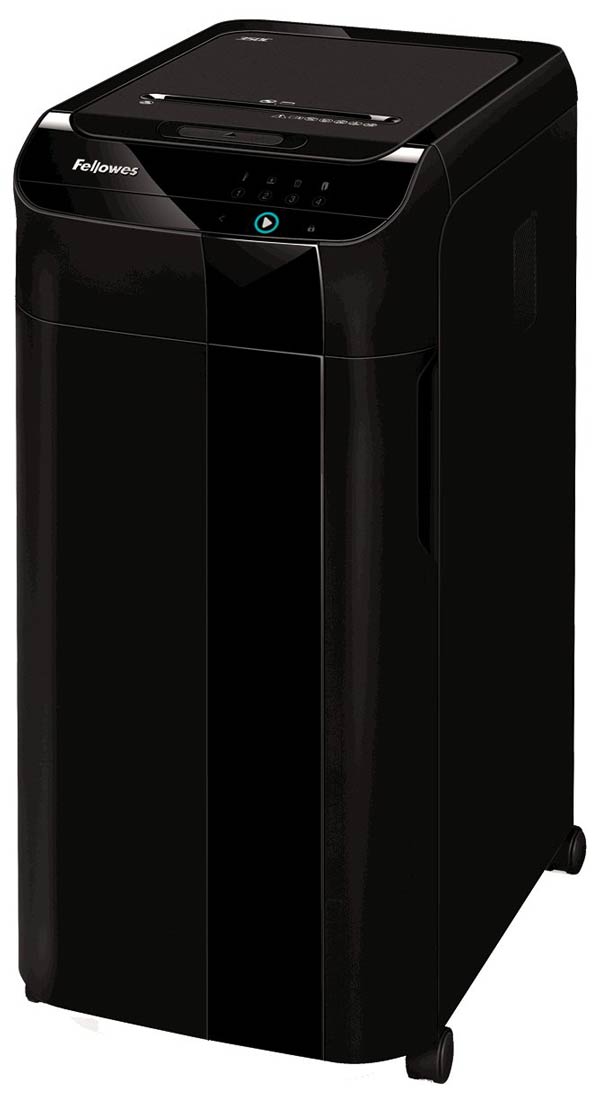 Fellowes AutoMax™ 350C Cross-Cut Paper Shredder – Black – 350-Sheet Auto Feed, 12-Sheet Manual Feed, P-4 Security Level, 68L Bin, SilentShred™, SmartLock™ Fellowes AutoMax™ 350C Cross-Cut Paper Shredder – Black – 350-Sheet Auto Feed, 12-Sheet Manual Feed, P-4 Security Level, 68L Bin, SilentShred™, SmartLock™